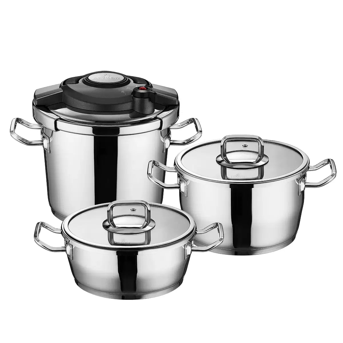 Aryıldız Touch & Cook Kanka Düdüklü Tencere Seti 3+4,5+6 Litre