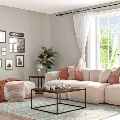 ADORE Profile Kare Orta Sehpa - Koyu Ceviz (Oslo Ceviz) 80x42x80 cm