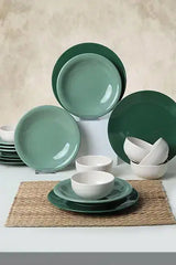 KERAMIKA Green Mix Yemek Takımı 18 Parça 6 Kişilik 031-303-308