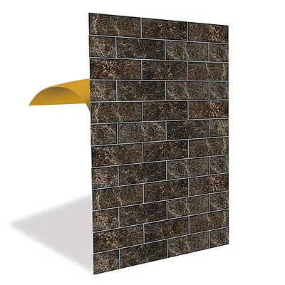 FLYBAT Kahverengi Metro Mermer Desenli Panel Pvc