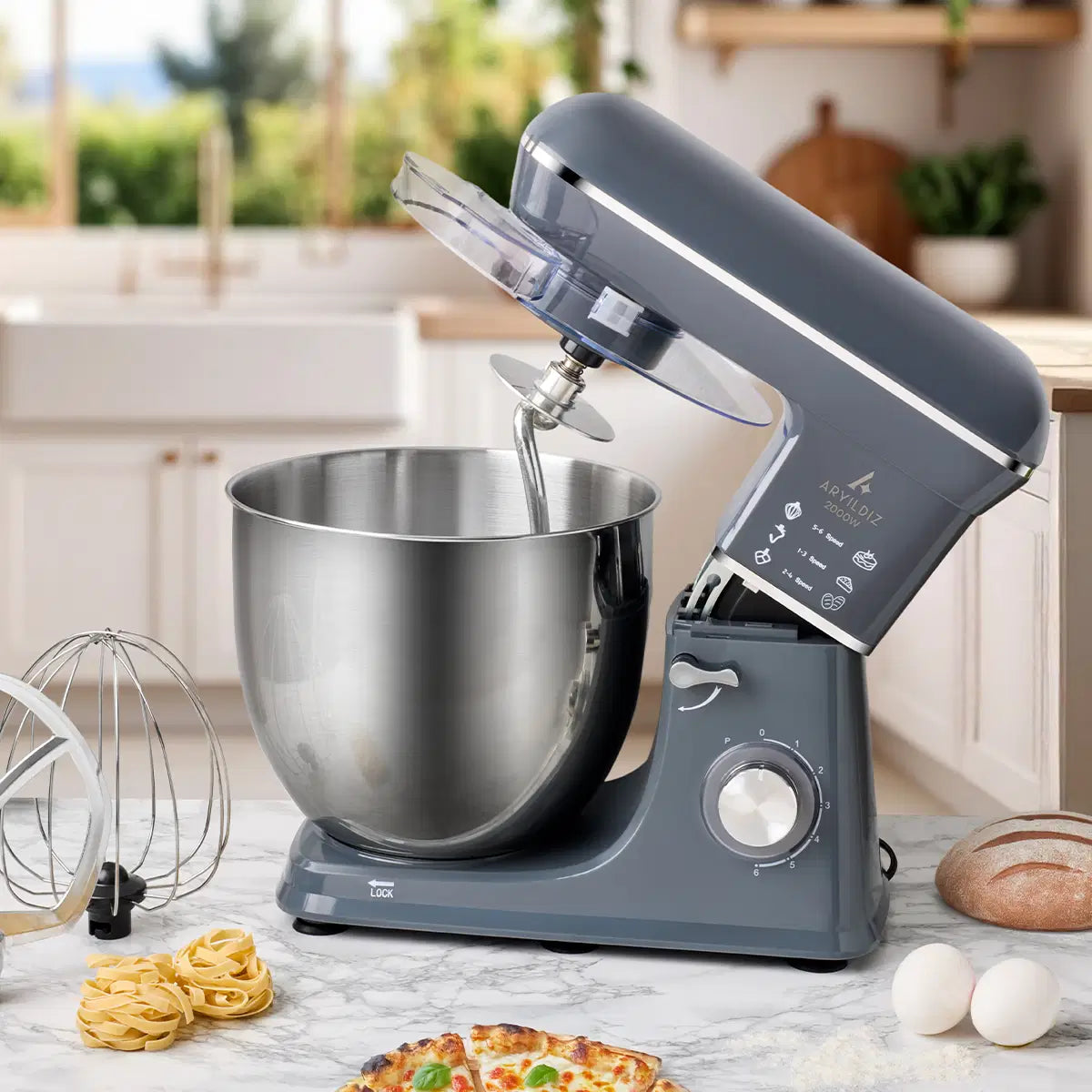 Aryıldız Power Chef XXL Stand Mikser Antrasit