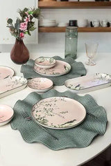 KERAMIKA Pink Woods Kahvaltı Takımı 12 Parça 6 Kişilik 22639-41