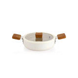 SCHAFER Krem Ceramoni Seramik Kapaklı Sahan - 20cm