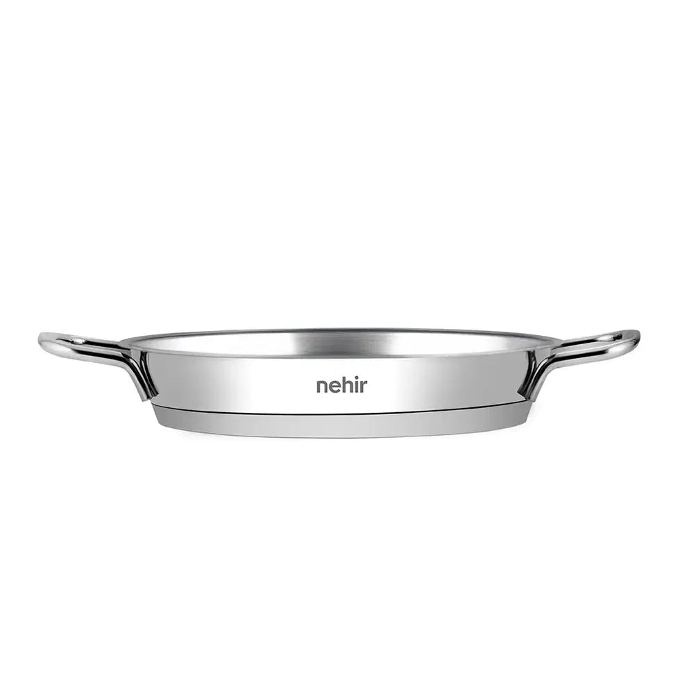 NEHIR Silver Çelik 3 Parça İtalyan Omlet Sahan Seti (16-18-20 cm)