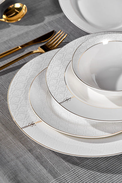 TAC EV Eliza Noya Gold 12 Kişilik Yemek Takımı  - 53 Parça