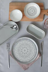 KERAMIKA Keraart Stone Kahvaltı Takımı 18 Parça 6 Kişilik 21426-27