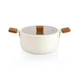 SCHAFER Ceramoni Seramik Derin Krem Tencere - 24 Cm