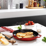 SCHAFER Guss Chef Döküm Yuvarlak Grill Kirmizi Tava 28cm - 1 Parça