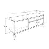 ADORE Retro Wide Tv Sehpası - Açık Ceviz (Tori) 150x53x40 cm