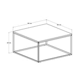 ADORE Profile Kare Orta Sehpa - Koyu Ceviz (Oslo Ceviz) 80x42x80 cm