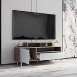 ADORE Retro Wide Tv Sehpası - Latte- Mat Lake Beyaz 150x53x40 cm