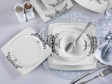 TAC EV Real Bone Harem 12 Kişilik Yemek Takımı Platin - 60 Parça