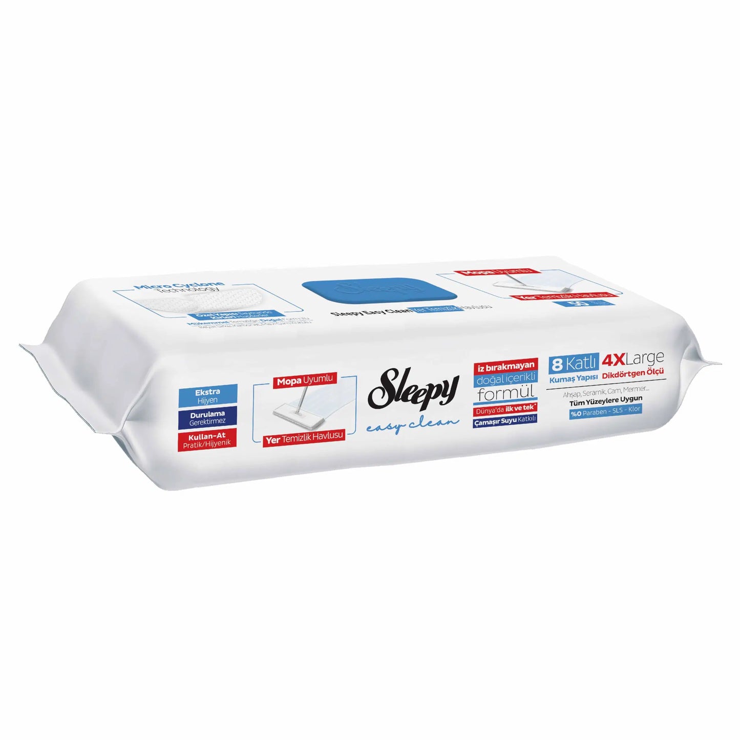 SLEEPY Yüzey Temizlik Havlusu - 50Adet (MOP) BEYAZ SABUN