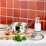 SCHAFER Micro Mini Derin Çelik Tencere 16cm - 2 Parça