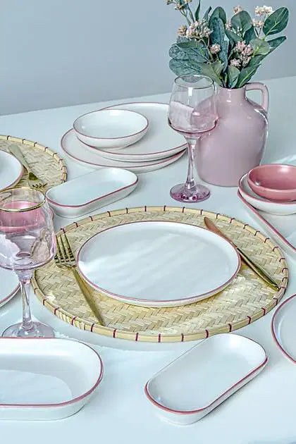 KERAMIKA Line Pink Kahvaltı Takımı 18 Parça 6 Kişilik 20000