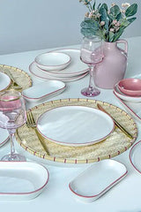 KERAMIKA Line Pink Kahvaltı Takımı 18 Parça 6 Kişilik 20000