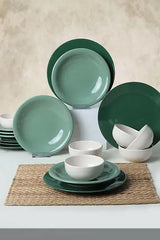 KERAMIKA Green Mix Yemek Takımı 18 Parça 6 Kişilik 031-303-308