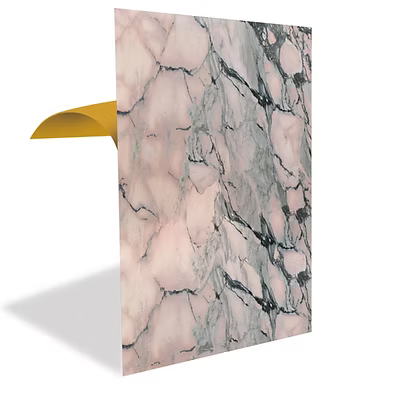 FLYBAT Pembe Mermer Desenli Panel Pvc