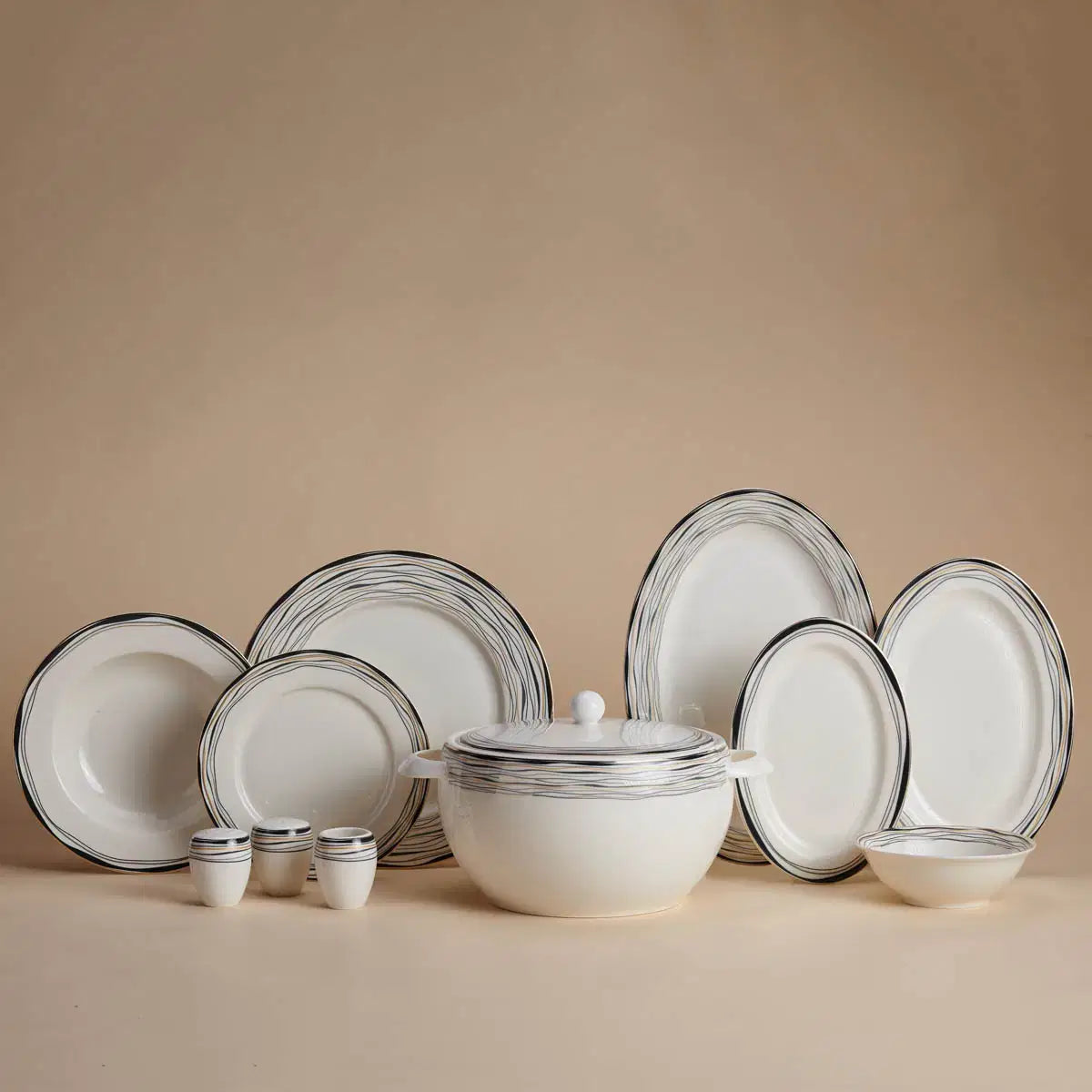 KORKMAZ Perla Collection 60 Parça Yuvarlak Yemek Takımı A8360