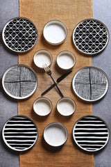 KITCHEN LIFE 12 Parça 6 Kişilik Stackable Evil Eyes Kahvaltı Takımı