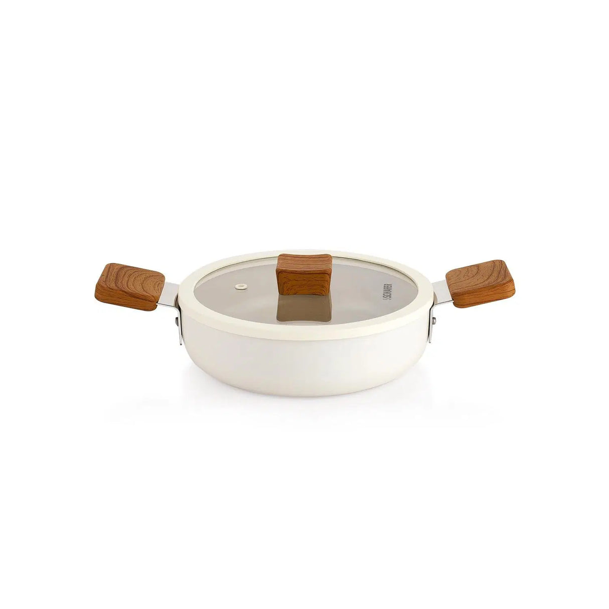SCHAFER Krem Ceramoni Seramik Kapaklı Sahan - 20cm