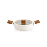 SCHAFER Krem Ceramoni Seramik Kapaklı Sahan - 20cm