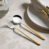 NEHIR Sofia Gold Satin - 30 Parça Çatal Bıçak Kaşık Takimi