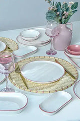 KERAMIKA Line Pink Kahvaltı Takımı 18 Parça 6 Kişilik 20000