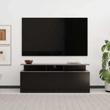 ADORE Vision Çekmeceli Tv Sehpası - Sonoma-Parlak Lake Siyah 117x48x40 cm