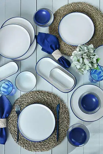 KERAMIKA Line Blue Kahvaltı Takımı 18 Parça 6 Kişilik 20004