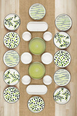 KITCHEN LIFE 22 Parça 12 Kişilik Greentree Stackable Kahvaltı Takımı