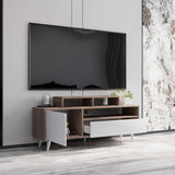 ADORE Retro Wide Tv Sehpası - Latte- Mat Lake Beyaz 150x53x40 cm