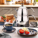 SCHAFER Brilla Çelik Çaydanlık Takımı 3 Parça - Inox