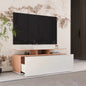 ADORE Vision Çekmeceli Tv Sehpası - Sonoma-Parlak Lake Beyaz 117x48x40 cm