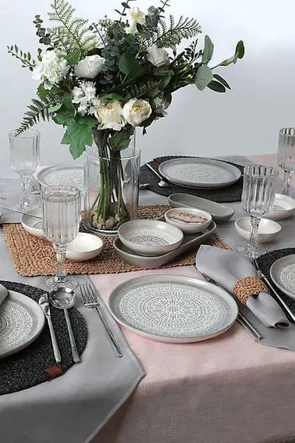 KERAMIKA Keraart Stone Kahvaltı Takımı 18 Parça 6 Kişilik 21426-27