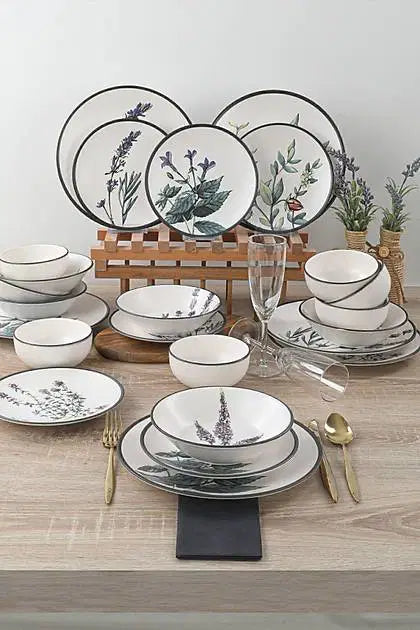 KERAMIKA Keraart Çiçek Bahçesi Yemek Takımı 24 Parça 6 Kişilik 18938