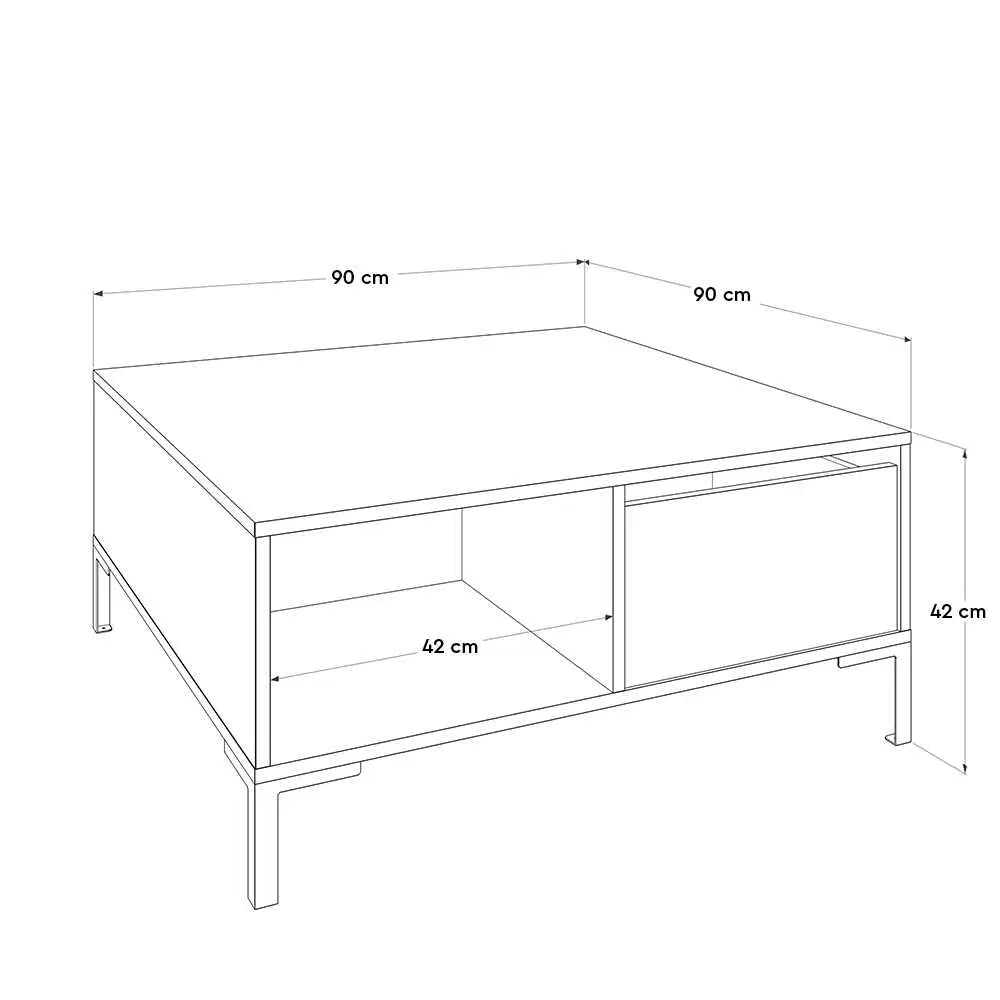 ADORE Kare Orta Sehpa - Koyu Ceviz (Oslo Ceviz) 90x42x90 cm