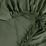 Linestyle King Size %100 Pamuk Saten Lastikli Çarşaf 200x200+35 cm Haki