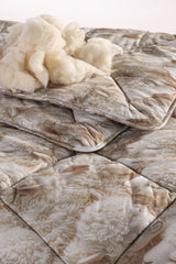 Uysal Home Merinos Kuzu Yünü Yorgan %100 Pamuklu Kuzu Desenli V2 Battal Boy