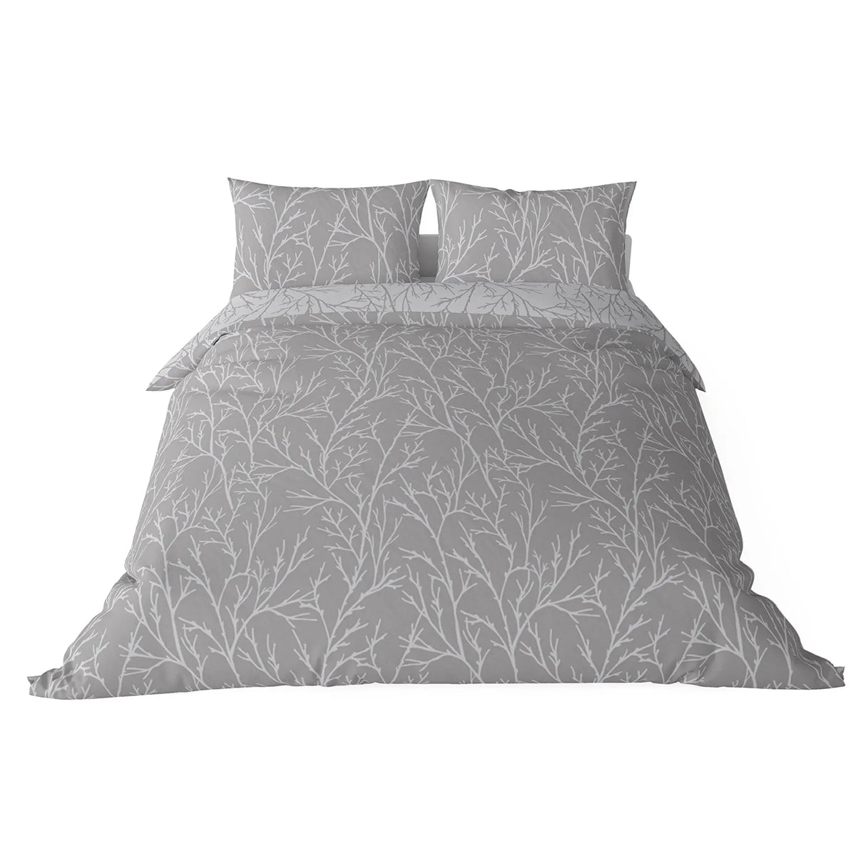 Brielle Saten Nevresim Seti 240x220+2*65x65 Gri