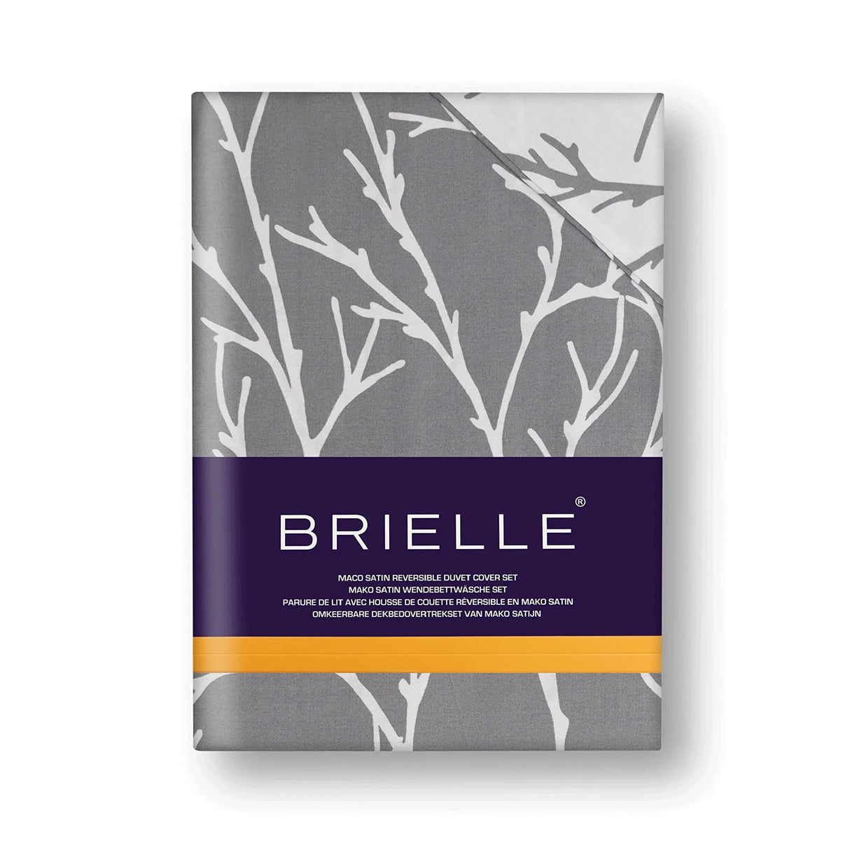 Brielle Saten Nevresim Seti 240x220+2*65x65 Gri
