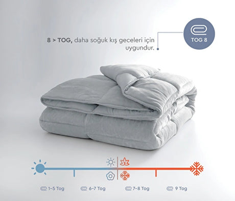 Yataş Bedding Macaron Yorgan&Yastık Set Gri