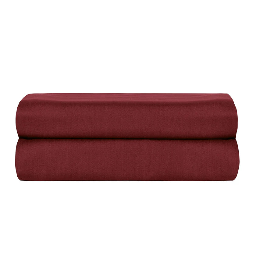 Linestyle King Size%100 Pamuk Saten Lastikli Çarşaf 200X200+35 Cm Bordo