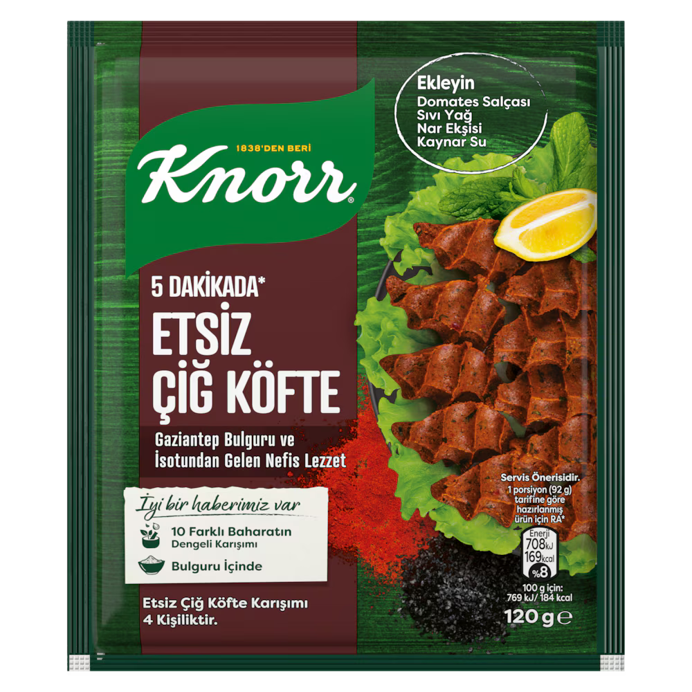 Knorr 5 Dakikada Etsiz Çiğ Köfte