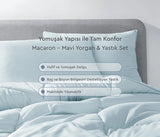Yataş Bedding Macaron Yorgan&Yastık Set Mavi