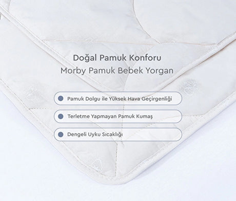 Yataş Mini Morby Pamuk Bebek Yorgan Morby Pamuk Yastık Hediyeli