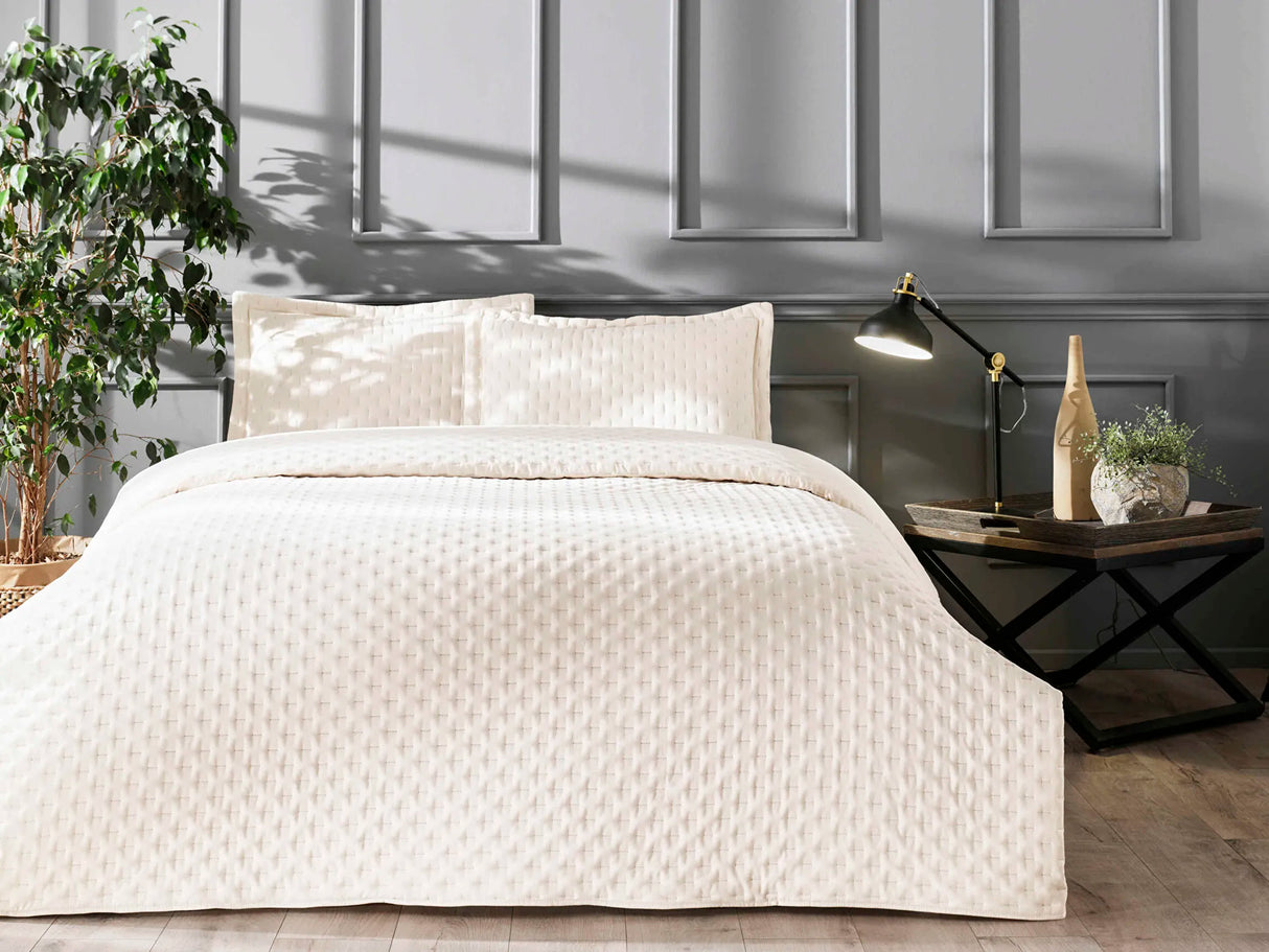 Linens Gardenia Çift Kişilik Yatak Örtüsü Seti