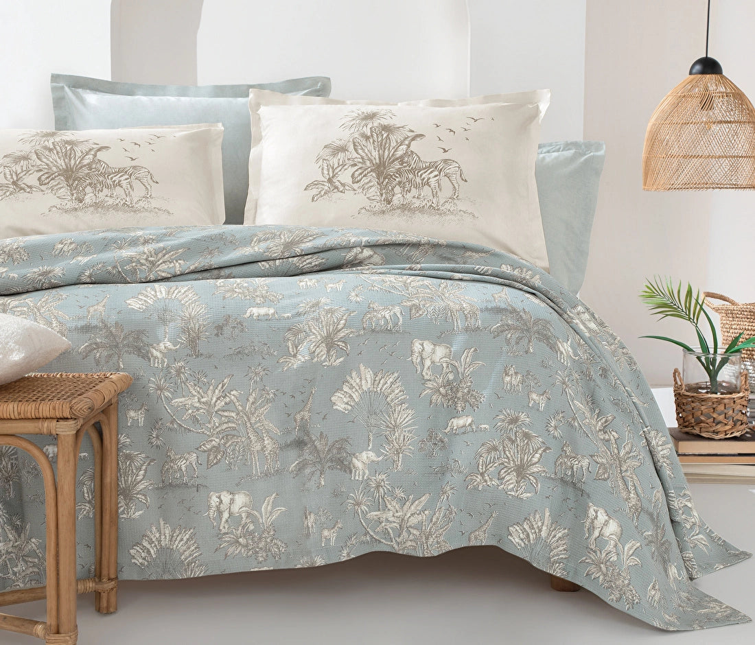 Yataş Bedding Aster Baskılı Pamuk Pike Takımı