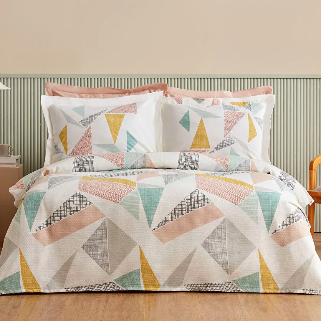 Karaca Home Lenny %100 Pamuk Tek Kişilik Pike Takımı Multicolor