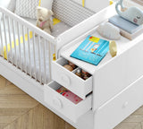 Çilek Mobilya - Baby Cotton Büyüyen Bebek Karyolası (Sallanan ve Masa Olabilen) (70x115-70x160 cm)